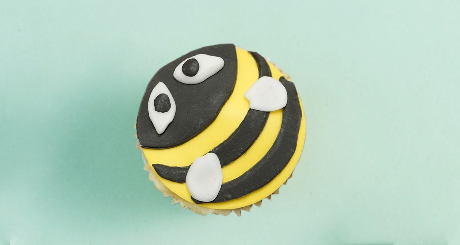 Cupcake-Deko Biene aus Fondant