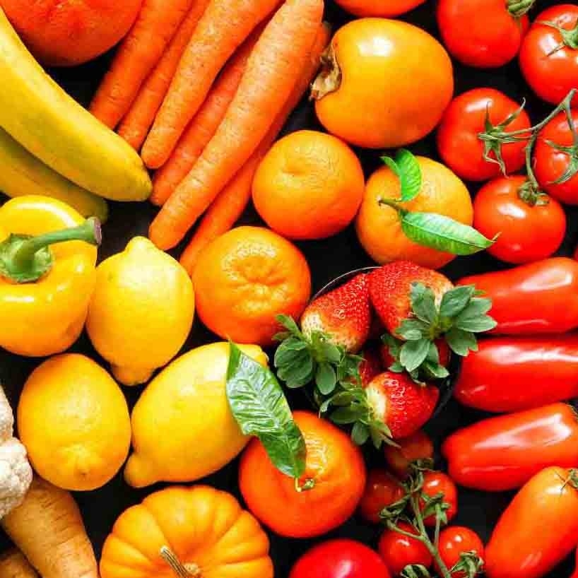 Früchteabo - farbiges Obst und Gemüse