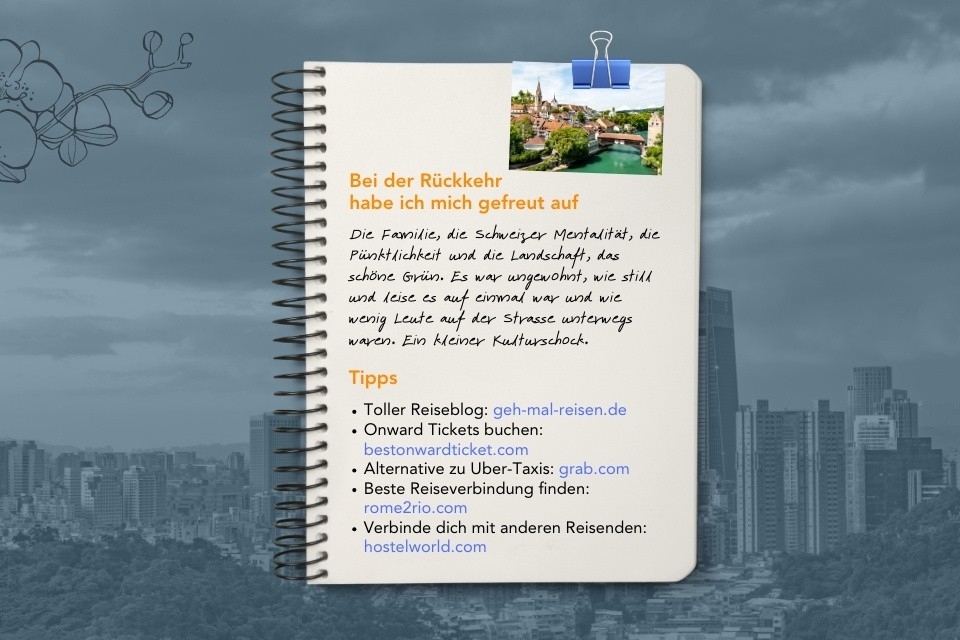 Reisesteckbrief von Fabian, Kundenberater in der CONCORDIA-Agentur Baden.