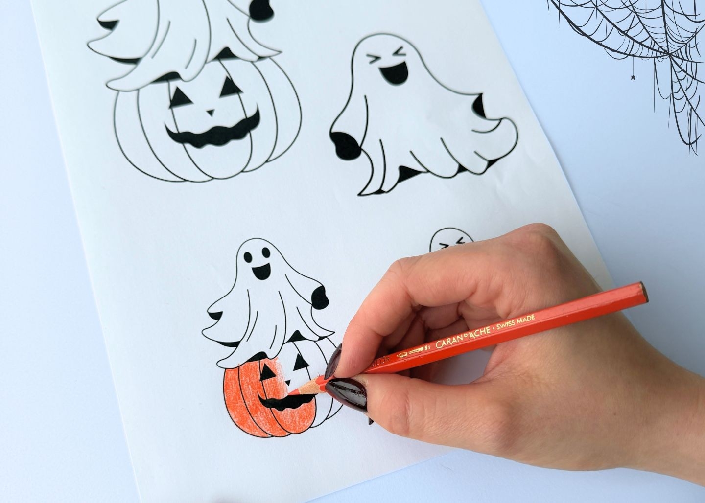 Halloween-Girlande: Vorlage ausmalen