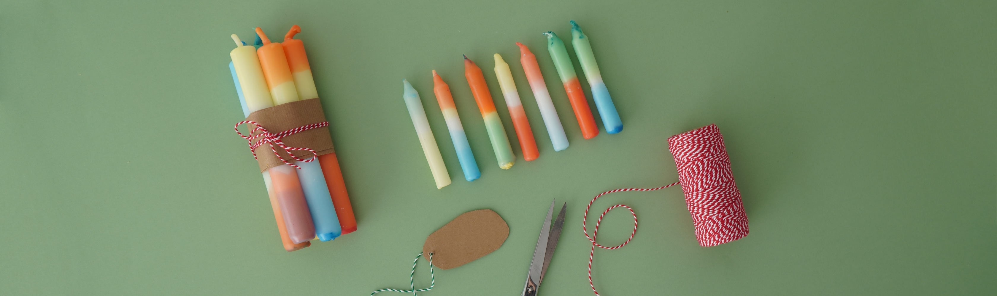 Conci-Creative - Bougies colorées en vrac et en bouquet, à colorer soi-même 