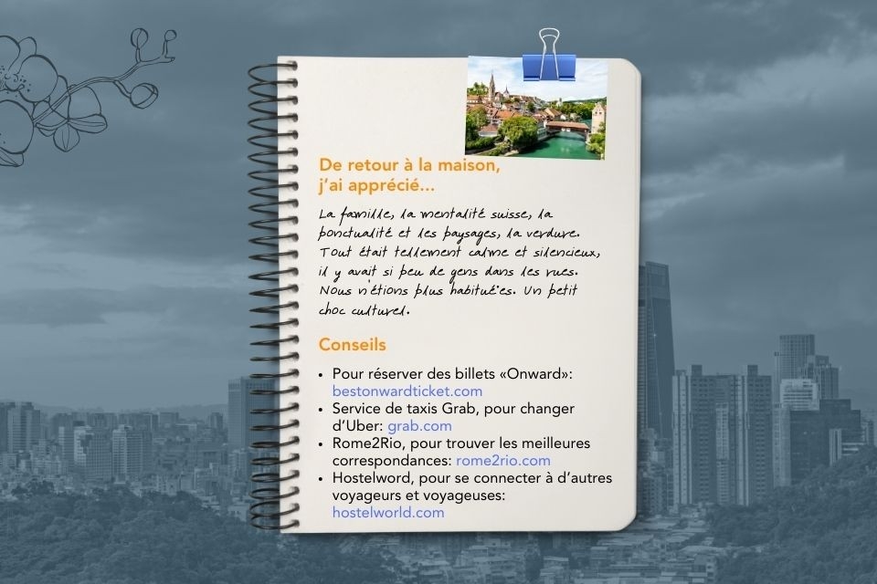 Fiche de voyage de Fabian, conseiller à la clientèle à l’agence de Baden.