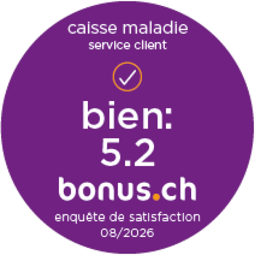 Kundenservice - Bonus.ch hat der CONCORDIA im Jahr 2025 die Bestnote 5.2 zur Vertragsabwicklung verliehen