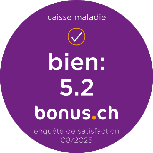 Kundenzufriedenheit - Bonus.ch hat der CONCORDIA im Jahr 2025 die Note 5.2 (gut) zur Kundenzufriedenheit verliehen