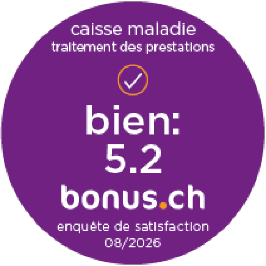 Traitment des prestations - Bonus.ch hat der CONCORDIA im Jahr 2025 die Bestnote 5.2 zur Vertragsabwicklung verliehen