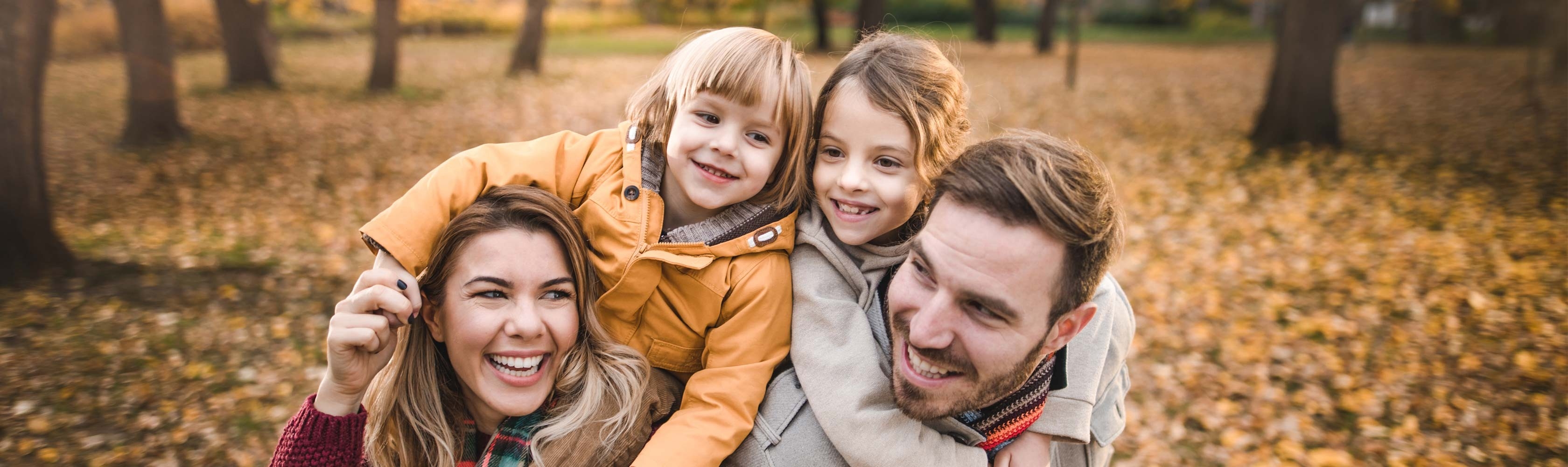 Idee per gite autunnali - la famiglia en un tuffo nel colore