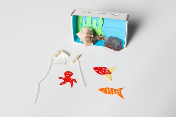 Mini-Aquarium - Faden befestigen