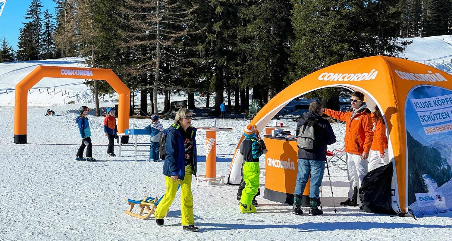 Stand im Ziel in Hasliberg