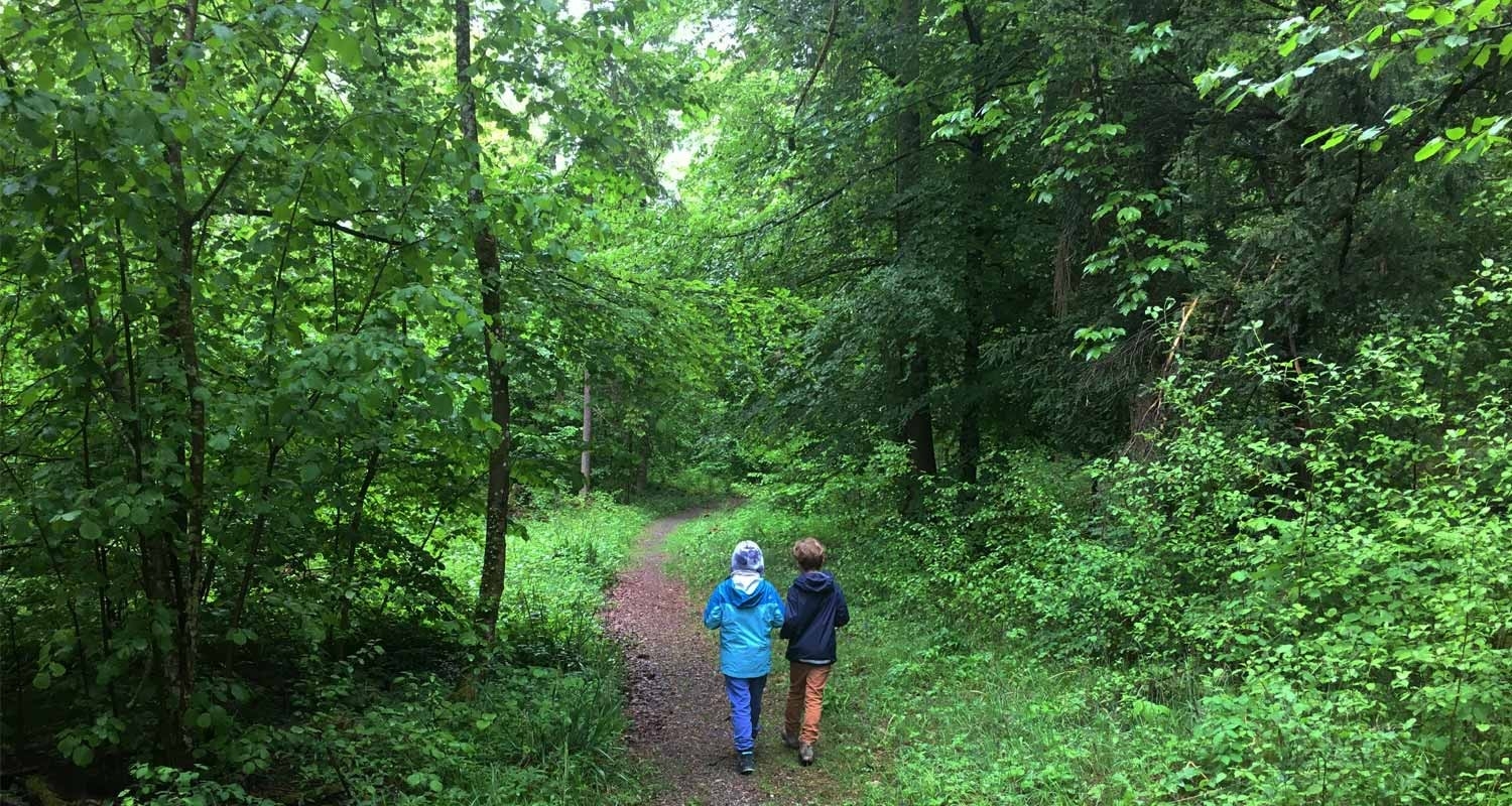 Zwei Kinder im Wald