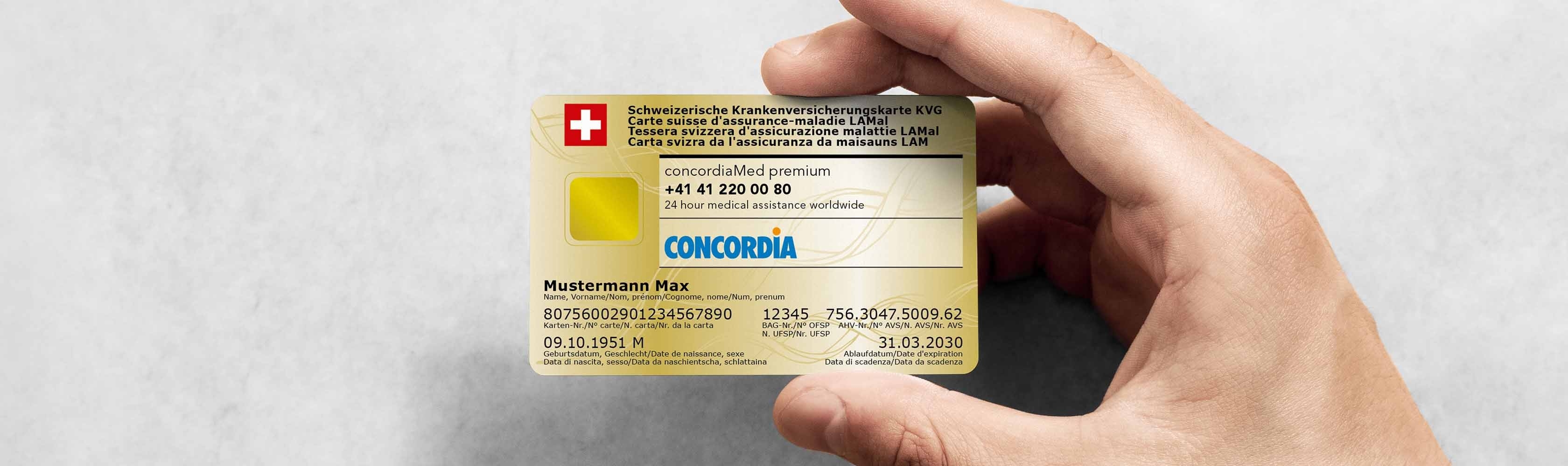 CONCORDIA health insurance card