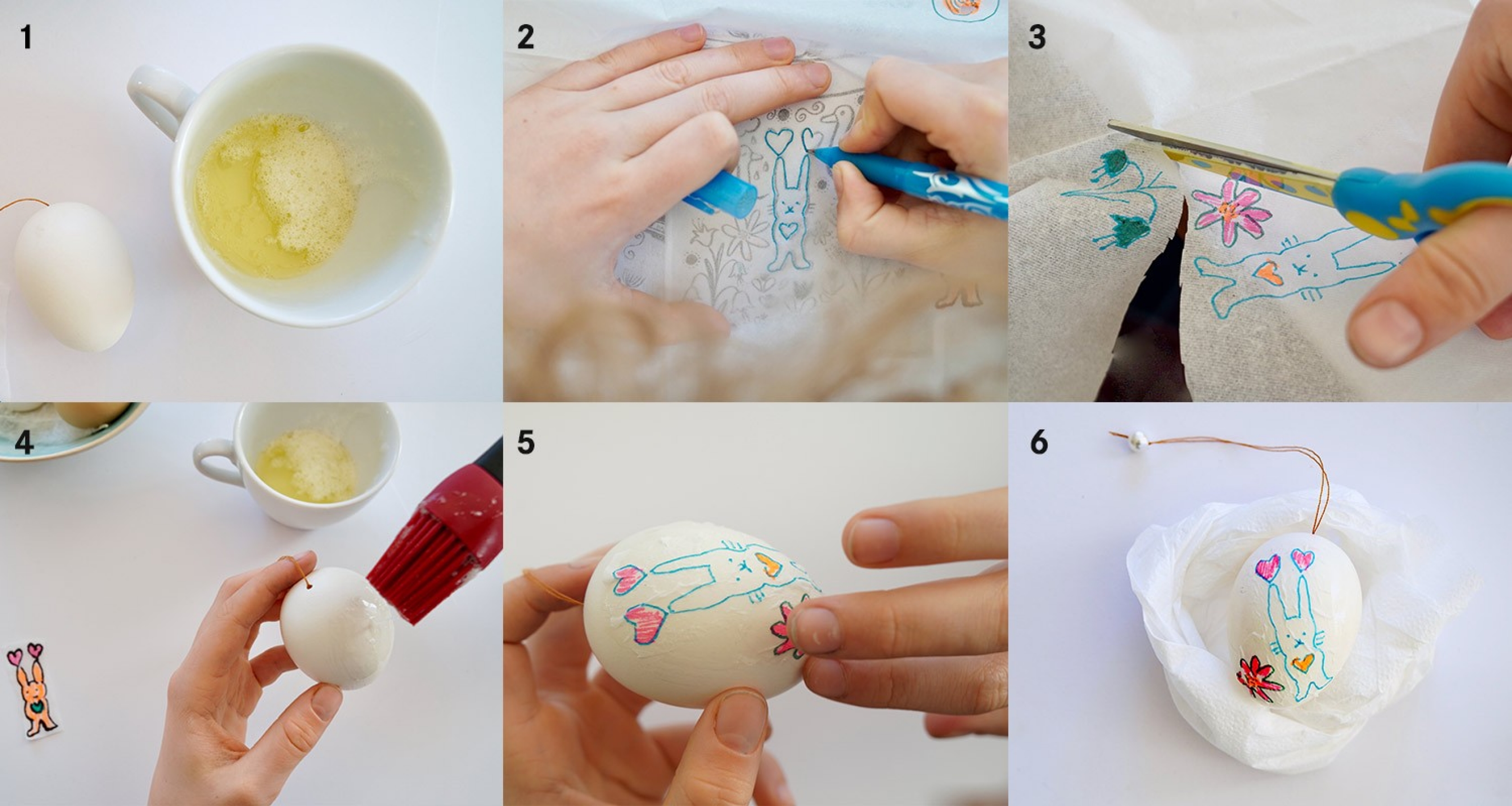  Instructions décoration œufs de Pâques avec serviettes en papier 