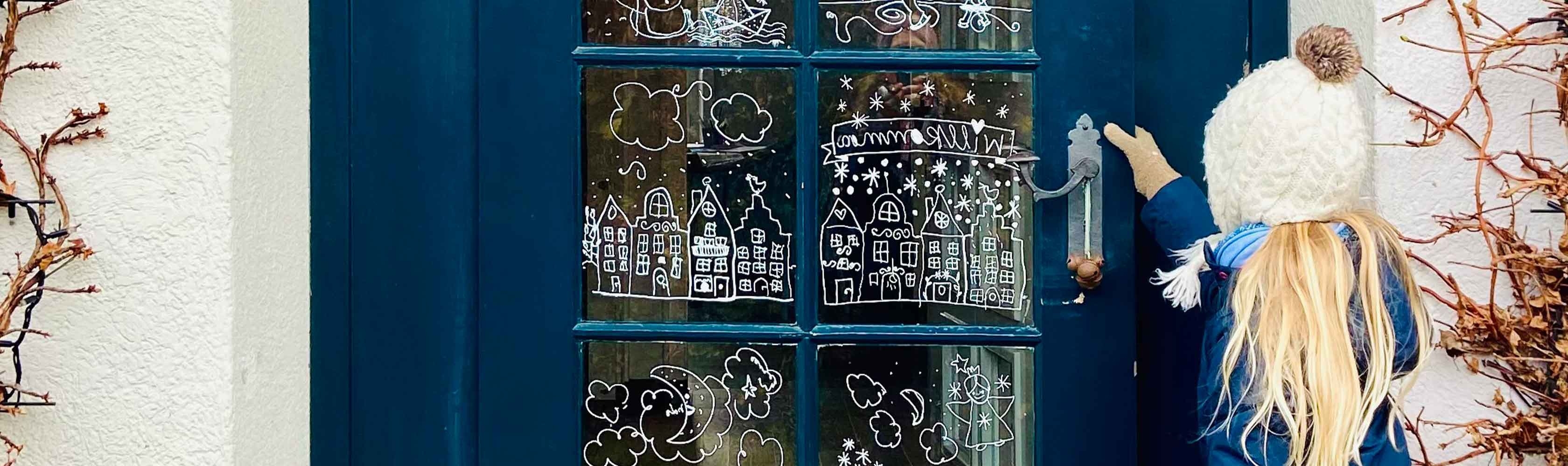 Soggetto invernale di Conci per decorare le finestre